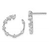 True Origin 14K White Gold 5/8 carat Lab Grown Diamond VS+ F+ Circular Post Complete Earrings