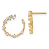 True Origin 14K Yellow Gold 5/8 carat Lab Grown Diamond VS+ F+ Circular Post Complete Earrings