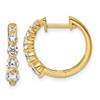 True Origin 14K Yellow Gold 1 carat Lab Grown Diamond VS+ F+ Hinged Hoop Complete Earrings