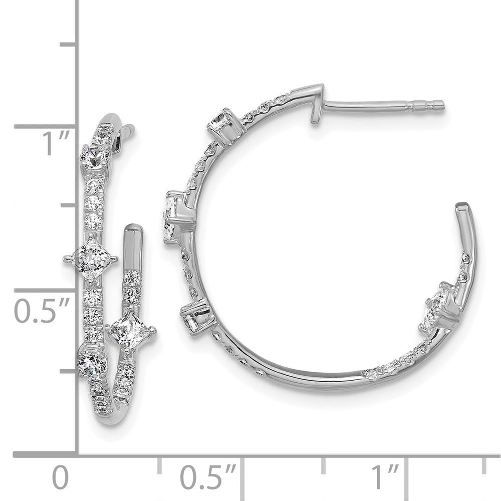 True Origin 14K White Gold 1 carat Lab Grown Diamond VS+ F+ J-Hoop Complete Earrings
