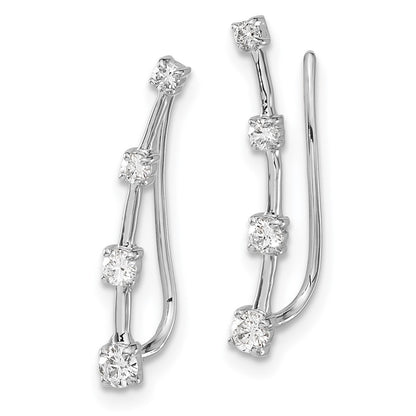 14k White Gold 1/3 carat Lab Grown Diamond VS/SI+ G+ Complete Ear Climber