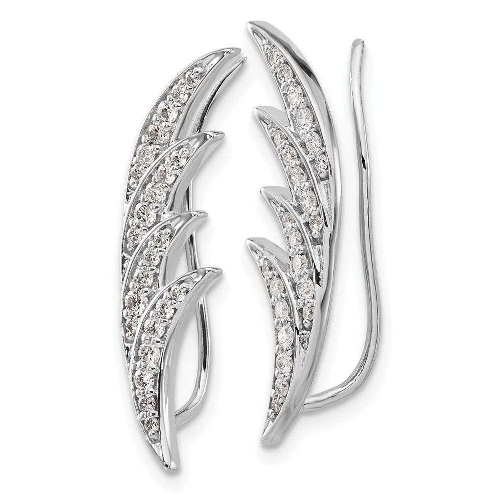 14k White Gold 1/2 carat Lab Grown Diamond VS/SI+ G+ Complete Ear Climber