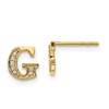 14k Diamond Initial G Post Earrings