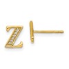 14k Diamond Initial Z Post Earrings