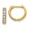 10k 1/4 carat Diamond Round Hinged Hoop Earrings