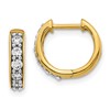 10k 1/3 carat Diamond Round Hinged Hoop Earrings