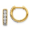 10k 1/2 carat Diamond Round Hinged Hoop Earrings