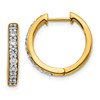 10k 1/2 carat Diamond Round Hinged Hoop Earrings