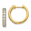 10k 3/4 carat Diamond Round Hinged Hoop Earrings
