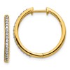 10k 1/4 carat Diamond Round Hinged Hoop Earrings