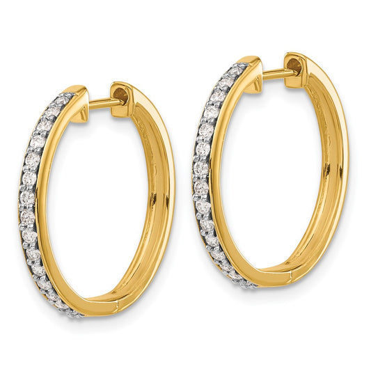 14k 1/3 carat Lab Grown Diamond VS/SI+ G+ Complete Hinged Hoop Earrings