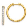 10k 5/8 carat Diamond Round Hinged Hoop Earrings