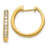 10k 1/2 carat Diamond Round Hinged Hoop Earrings