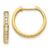 14k 3/8 carat Lab Grown Diamond VS/SI+ G+ Complete Hinged Hoop Earrings
