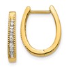 10k 1/4 carat Diamond Oval Hinged Hoop Earrings