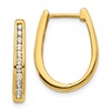 10k 1/2 carat Diamond Oval Hinged Hoop Earrings