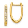 10k 1/4 carat Diamond Oval Hinged Hoop Earrings