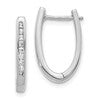 14k White Gold 1/4 carat Lab Grown Diamond VS/SI+ G+ Complete Hinged Hoop Earrings