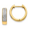 10k 3-row 1/4 carat Diamond Round Hinged Hoop Earrings
