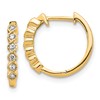 10k 1/8 carat Diamond Round Hinged Hoop Earrings