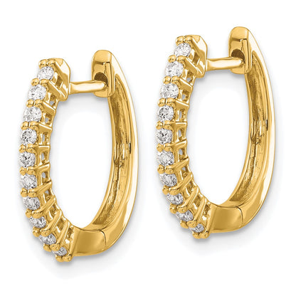 14k 1/4 carat Lab Grown Diamond VS/SI+ G+ Complete Hinged Hoop Earrings