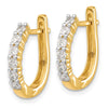 14k 3/4 carat Lab Grown Diamond VS/SI+ G+ Complete Hinged Hoop Earrings