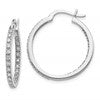 14k White Gold 1/2 carat Lab Grown Diamond VS/SI+ G+ Complete In and Out Hoop Earrings
