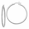 14k White Gold 7/8 carat Lab Grown Diamond VS/SI+ G+ Complete In and Out Hoop Earrings
