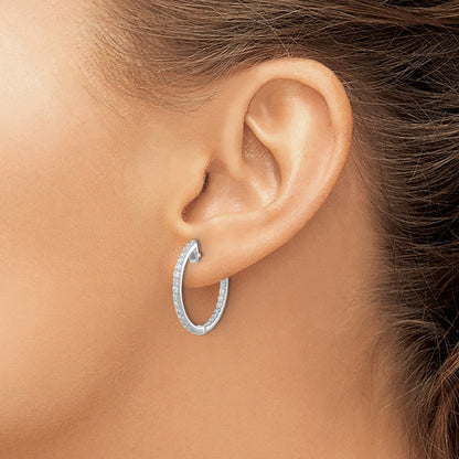 14kw Lab Grown Dia. VS/SI+ G+ Hoop Earrings