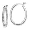 14k White Gold 1/2 carat Lab Grown Diamond VS/SI+ G+ Complete In and Out Hoop Earrings