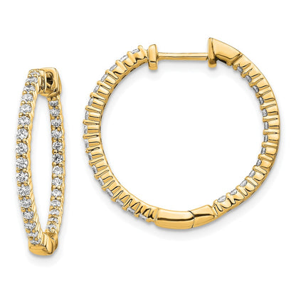 14k 5/8 carat Lab Grown Diamond VS/SI+ G+ Complete In and Out Hoop Earrings