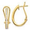 14k 1 carat Lab Grown Diamond VS/SI+ G+ Complete Fashion Hinged Hoop Earrings