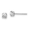 14k White Gold 1/5 carat Lab Grown Diamond VS/SI+ G+ Twisted Setting Stud Post Earrings