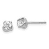 14k White Gold 1/2 carat Lab Grown Diamond VS/SI+ G+ Twisted Setting Stud Post Earrings