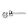10k White Gold 1/6 carat Diamond Cluster Halo Post Earrings
