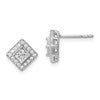 10k White Gold 1/4 carat Diamond Square Post Earrings