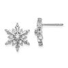 14k White Gold 1/6 carat Lab Grown Diamond VS/SI+ G+ Complete Snowflake Post Earrings