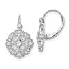 14k White Gold 1/3 carat Lab Grown Diamond VS/SI+ G+ Complete Fashion Leverback Earrings