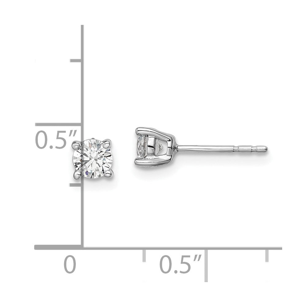 14k White Gold 1/2 carat Lab Grown Diamond VS/SI+ G+ Post Earrings