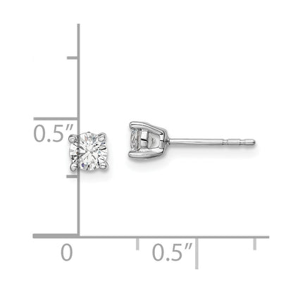 14k White Gold 1/2 carat Lab Grown Diamond VS/SI+ G+ Post Earrings