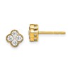 True Origin 14K Yellow Gold 1/2 carat Lab Grown Diamond VS+ F+ Complete Bloom Floral Earrings