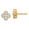 True Origin 14K Yellow Gold 1 carat Lab Grown Diamond VS+ F+ Complete Bloom Floral Earrings