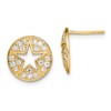 14K Lab Grown Diamond VS/SI+ G+ Circle Star Post Earrings