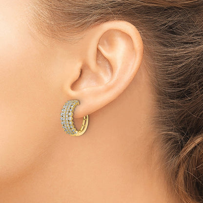 14k 2 carat Lab Grown Diamond VS/SI+ G+ Complete Hinged Hoop Earrings