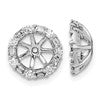 10k White Gold 1/3 carat Diamond 6.50mm Opening Round Earring Jackets