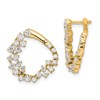 True Origin 14K Yellow Gold 1 1/2 carat Lab Grown Diamond VS+ F+ Hoop Complete Earrings