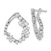 True Origin 14K White Gold 2 carat Lab Grown Diamond VS+ F+ Hoop Complete Earrings