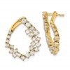 True Origin 14K Yellow Gold 2 carat Lab Grown Diamond VS+ F+ Hoop Complete Earrings