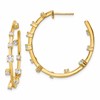 True Origin 14K Yellow Gold 1 carat Lab Grown Diamond VS+ F+ Post Hoop Complete Earrings