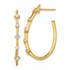 True Origin 14K Yellow Gold 1/2 carat Lab Grown Diamond VS+ F+ Post Hoop Complete Earrings